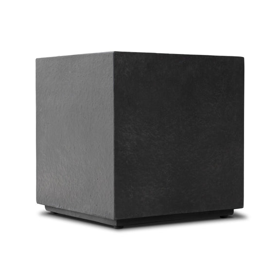 Huesca Outdoor End Table - Distressed Graphite Concrete