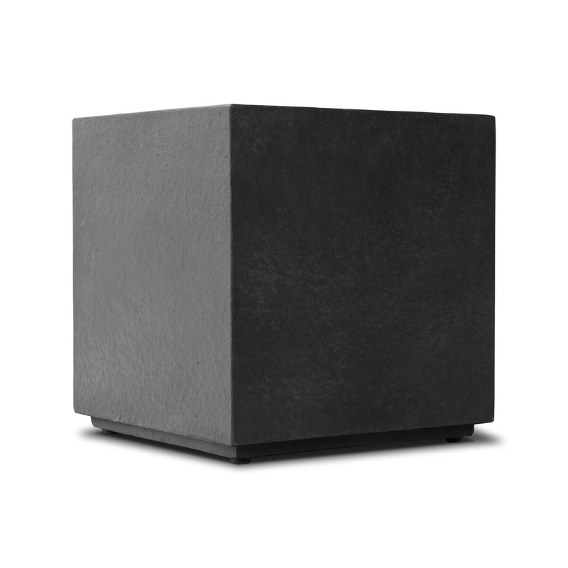 Huesca Outdoor End Table - Distressed Graphite Concrete