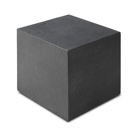 Huesca Outdoor End Table - Distressed Graphite Concrete