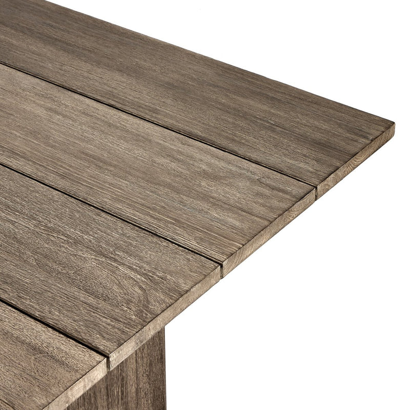 Huxley Outdoor Dining Table 110" - Stained Aged Grey-fsc