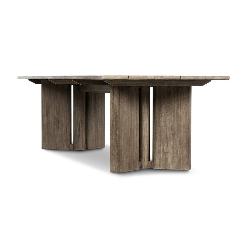 Huxley Outdoor Dining Table 110" - Stained Aged Grey-fsc