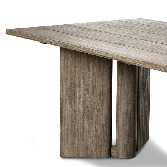Huxley Outdoor Dining Table 110" - Stained Aged Grey-fsc