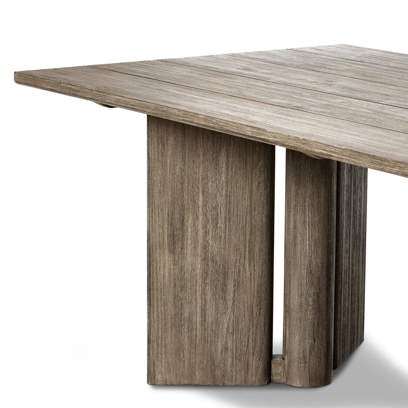 Huxley Outdoor Dining Table 110" - Stained Aged Grey-fsc