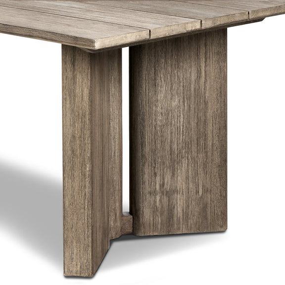 Huxley Outdoor Dining Table 110" - Stained Aged Grey-fsc