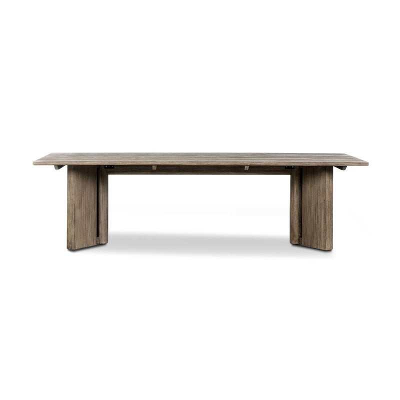 Huxley Outdoor Dining Table 110" - Stained Aged Grey-fsc
