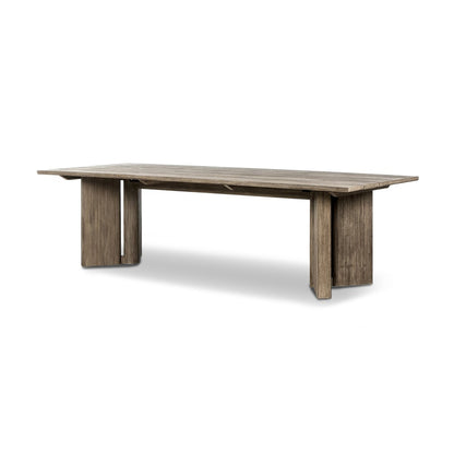 Huxley Outdoor Dining Table 110" - Stained Aged Grey-fsc