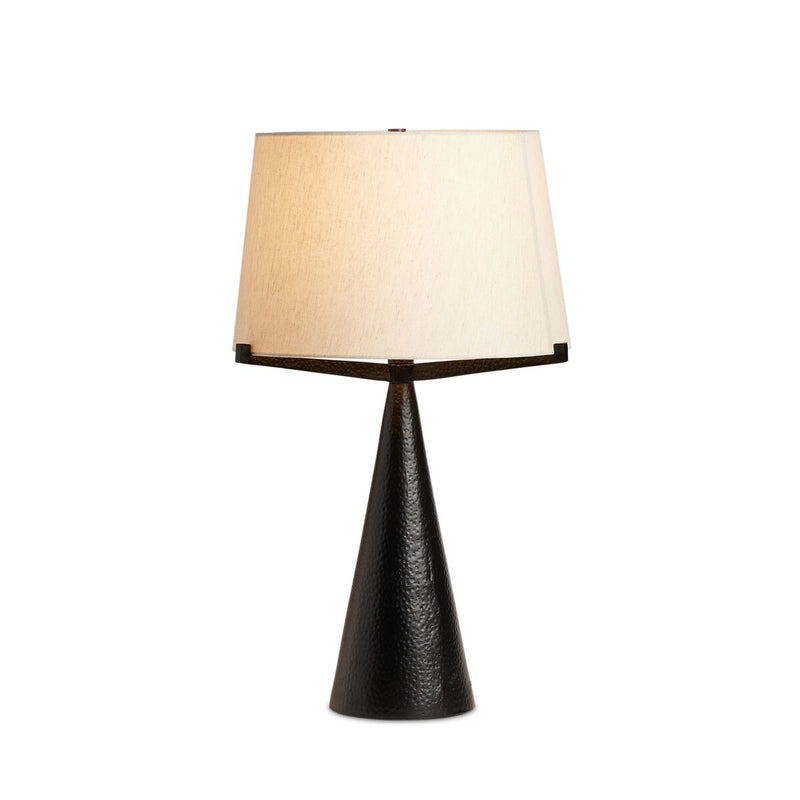Ziggy Table Lamp - Hammered Black Aluminum
