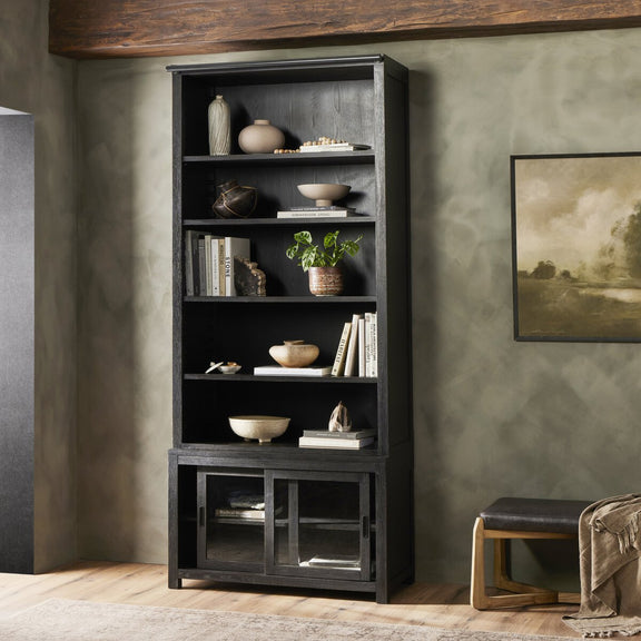 Admont Bookcase - Worn Black