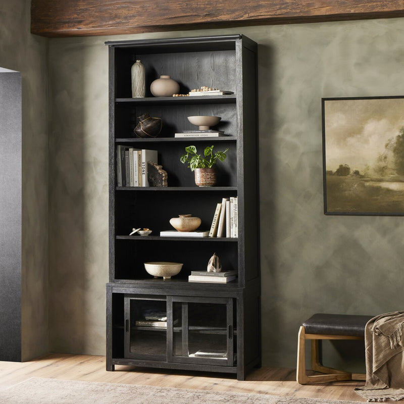 Admont Bookcase - Worn Black