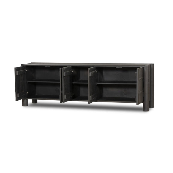 Ezri Media Console - Black Oak