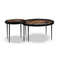 Yoko Nesting Tables - Set Of 2 - Smoked Brown Cast Glass