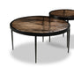 Yoko Nesting Tables - Set Of 2 - Smoked Brown Cast Glass