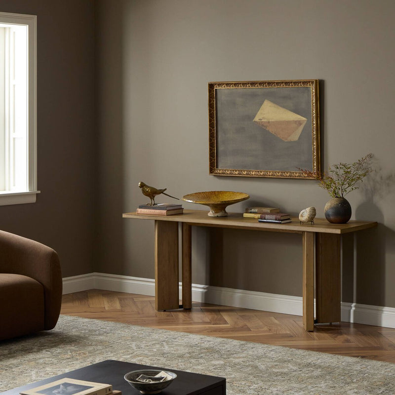 Huxley Console Table - Rubbed Light Oak