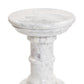 Cyprus End Table - Veined White Marble Solid