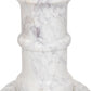 Cyprus End Table - Veined White Marble Solid