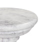 Cyprus End Table - Veined White Marble Solid