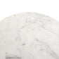 Cyprus End Table - Veined White Marble Solid