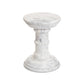 Cyprus End Table - Veined White Marble Solid