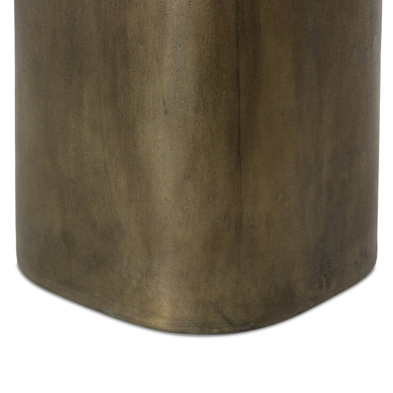 Odessa End Table - Textured Aged Brass