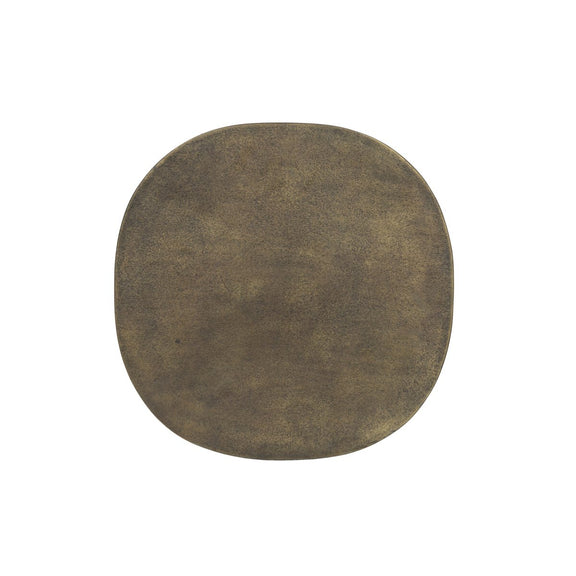 Odessa End Table - Textured Aged Brass