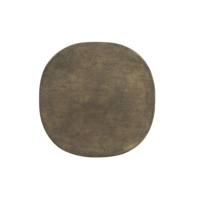 Odessa End Table - Textured Aged Brass