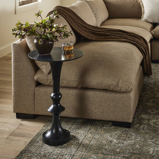 Polli End Table - Black Marble