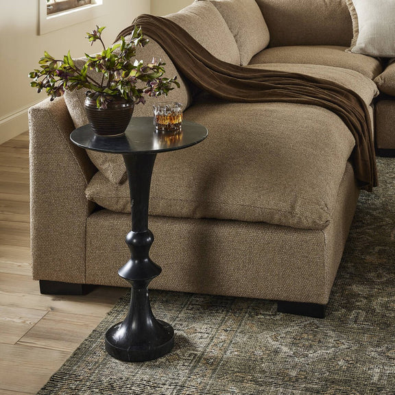 Polli End Table - Black Marble