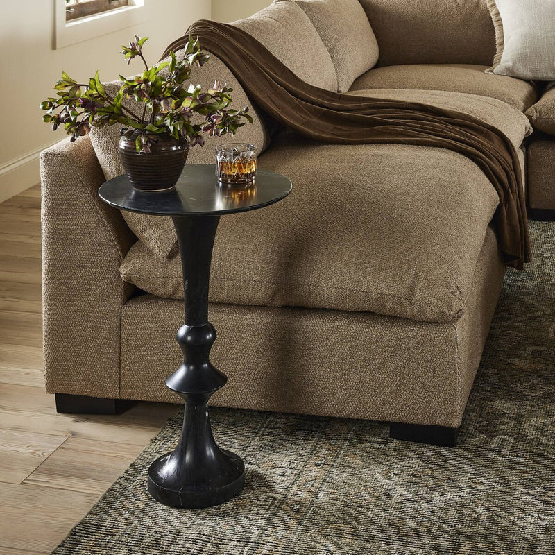 Polli End Table - Black Marble