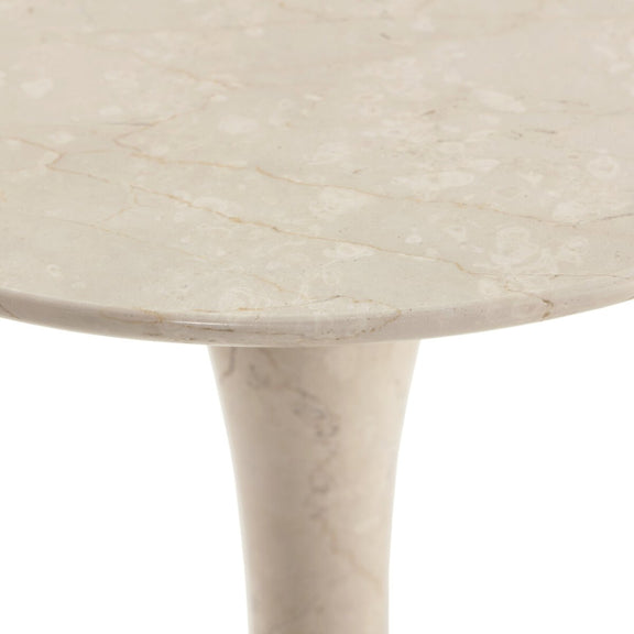 Polli End Table - Cream Marble