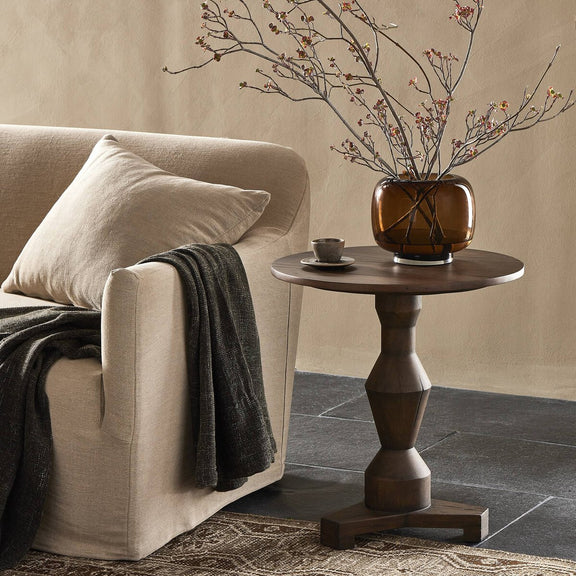 Rivi End Table - Antique Belgium Bleach