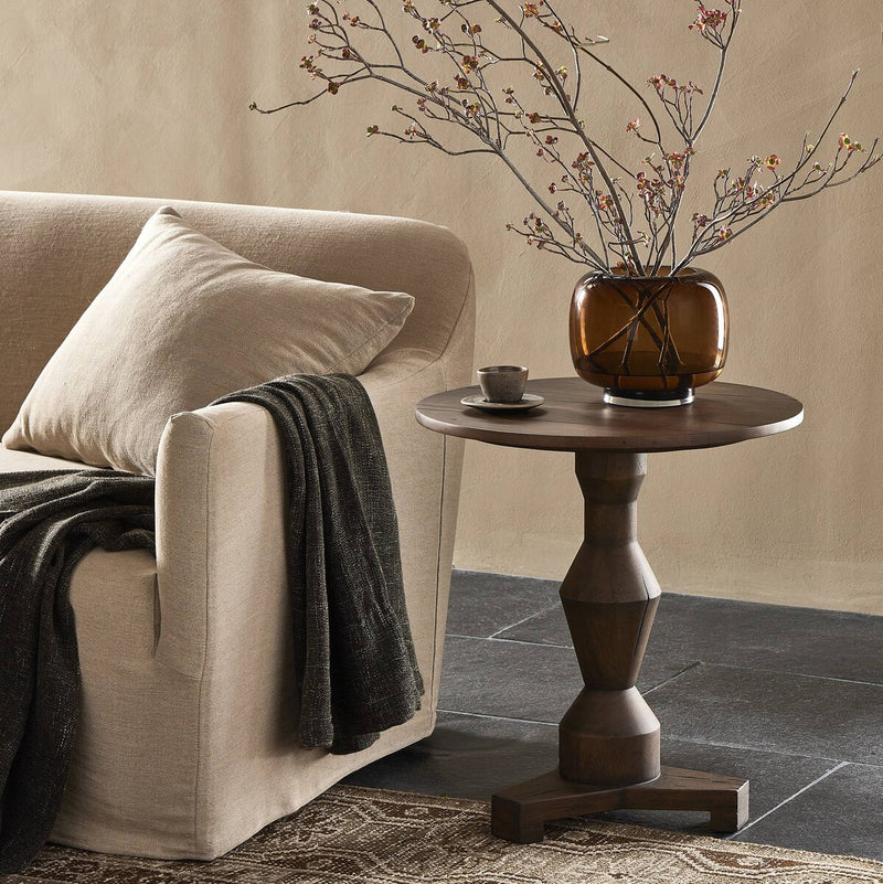 Rivi End Table - Antique Belgium Bleach