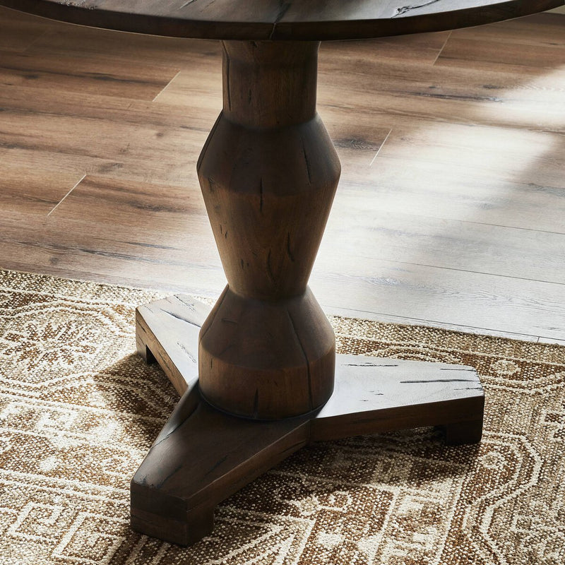 Rivi Large End Table - Antique Belgium Bleach