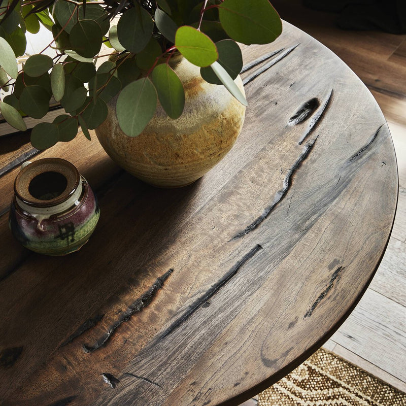 Rivi Large End Table - Antique Belgium Bleach