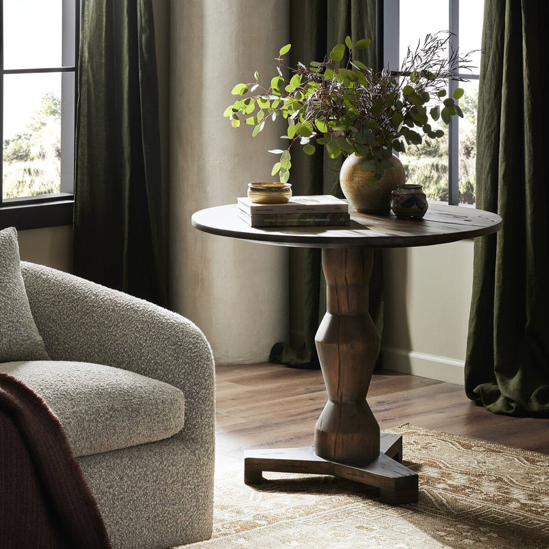 Rivi Large End Table - Antique Belgium Bleach