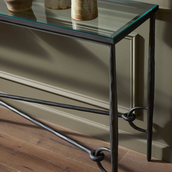 Babylon Console Table - Tempered Glass