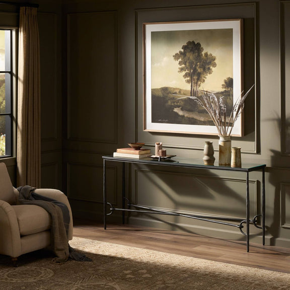 Babylon Console Table - Tempered Glass