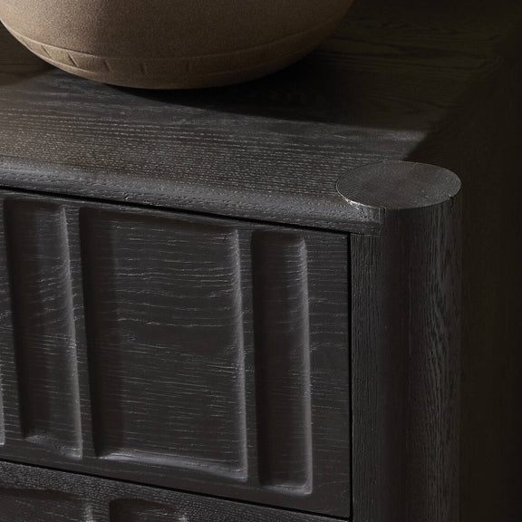 Ezri 6 Drawer Dresser - Black Oak