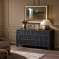 Ezri 6 Drawer Dresser - Black Oak
