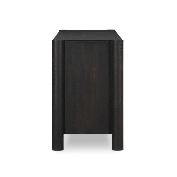 Ezri 6 Drawer Dresser - Black Oak
