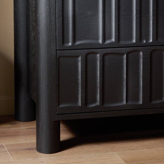 Ezri Nightstand - Black Oak