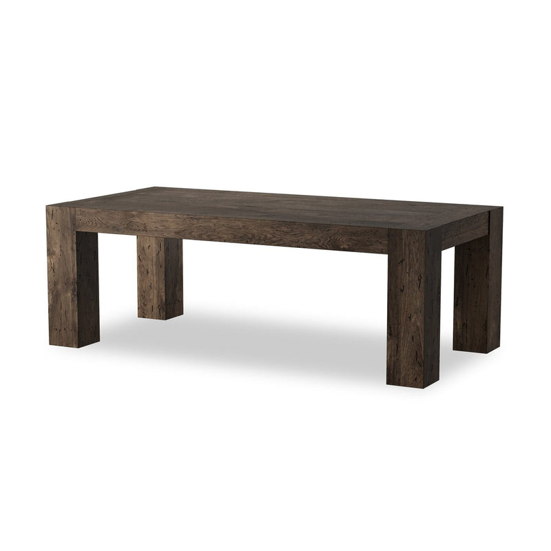 Abaso Dining Table - Ebony Rustic Wormwood Oak