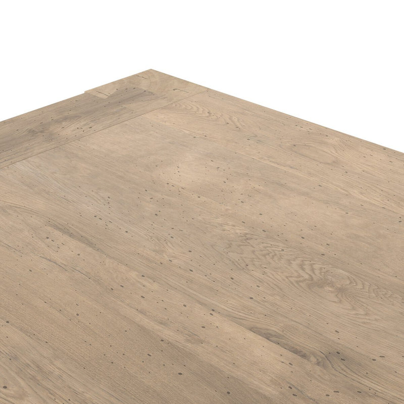 Abaso Dining Table - Whitewash Rustic Wormwood Oak