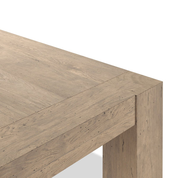 Abaso Dining Table - Whitewash Rustic Wormwood Oak