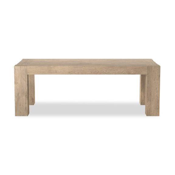 Abaso Dining Table - Whitewash Rustic Wormwood Oak