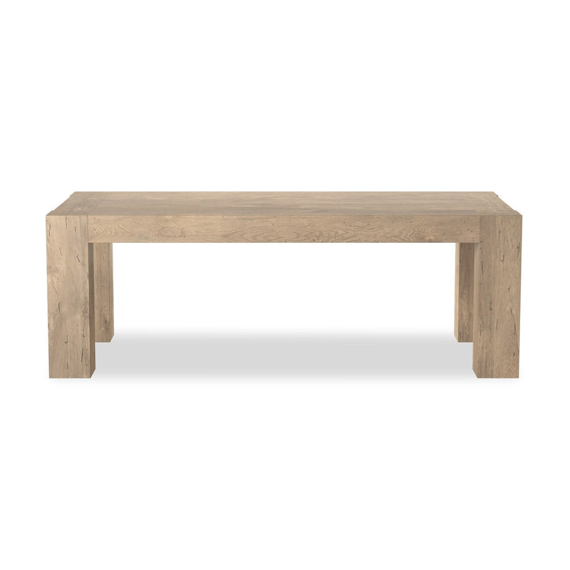 Abaso Dining Table - Whitewash Rustic Wormwood Oak