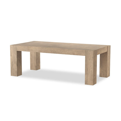 Abaso Dining Table - Whitewash Rustic Wormwood Oak