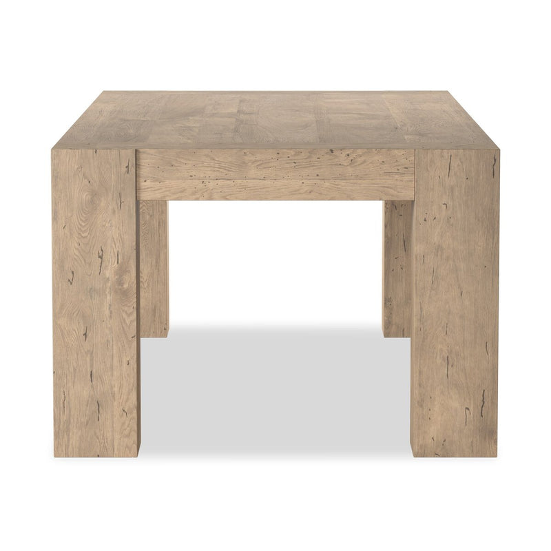 Abaso Dining Table - Whitewash Rustic Wormwood Oak