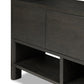 Noeline Wide Bookcase - Smoked Black Oak