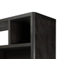 Noeline Wide Bookcase - Smoked Black Oak