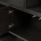 Noeline Wide Bookcase - Smoked Black Oak